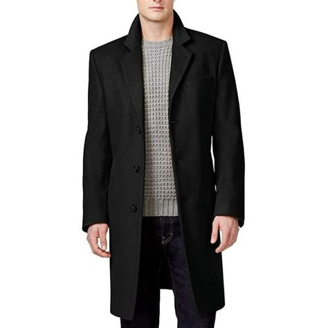 michael kors black pinstripe coat mmk 19585|Michael Kors Men's Madison Topcoat .